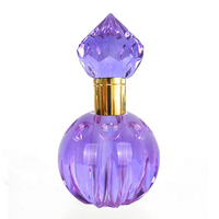 Décoration d'intérieur arabe, flacon de parfum en verre vide, flacon de parfum en cristal multicolore avec bouchon, cadeau décoratif de luxe