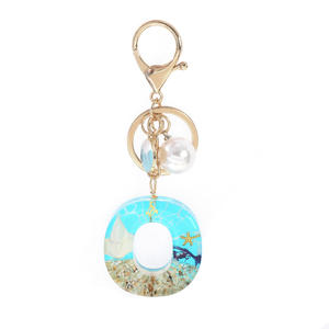พวงกุญแจตัวอักษรเรซิ่นภาษาอังกฤษ 26 ตัว รุ่น Ocean Series Shell Letters เครื่องประดับยอดนิยม - Product Image 5
