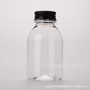 ขวดเครื่องดื่มทรงกระบอกใส ขนาด 250 มล. ทำจากพลาสติก PET รูปทรงอ้วน สำหรับบรรจุเครื่องดื่ม - Product Image 2
