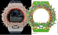 Lunette octogonale de luxe pour montre, accessoire de bijouterie, avec griffes, pour montre Casio GA6900, boîtier de montre en moissanite