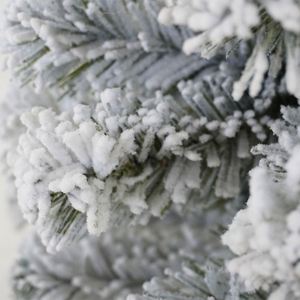 Ornement de Noël de table artificiel de haute qualité, petit arbre de Noël sur pied de 45 cm, design floqué flocon de neige - Product Image 2