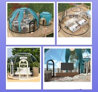 Romantique En Plein Air Restaurant Hôtel PC Et Cadre En Aluminium Resort Transparent Dôme Bulle Préfabriqué Tente Maison