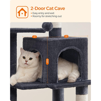Usine directe personnalisée haute qualité à plusieurs niveaux personnalisé chat griffoir arbre maison tour gris foncé peluche chat arbre tour