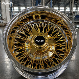 NJQS 钢丝轮 轮毂款式 13/14/15 反向钢丝轮圈 全镀铬轮圈 / 三重镀金 / 镀金 - Product Image 1