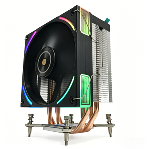 ชุดระบายความร้อนซีพียูขนาด 120 มม. 4 ฮีทไปป์ พัดลม ARGB PWM เงียบ <span class=keywords><strong>ซิงค์</strong></span> RGB สำหรับ Intel LGA1700/1851 AMD AM4 AM5 สำหรับพีซีเกมมิ่ง - Product Image 2