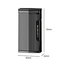 Encendedor de Cigarros Quad Jet con Cortador Multifuncional, Antorcha de Butano de 4 Llamas Resistente al Viento para Fumar Cigarros en Fiestas, Venta al por Mayor