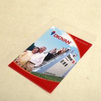 Dossiers de présentation en PVC PP transparents en forme de L, durables, imprimés avec un logo personnalisé, format A4, pour une utilisation scolaire