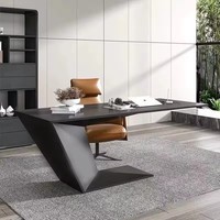 Bureau de direction modulaire en bois massif de luxe moderne pour patron/CEO, couleurs personnalisables, utilisation à domicile ou au bureau
