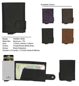 CardHoda Aluminum Card Holder RFID Protection Black Minimalist <b>Wallet</b> Short Length Unisex Fold Closure - Product Image 3