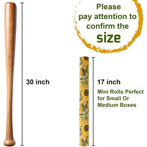 MAYPLUSS Kraft Sunflower Gift <b>Wrap</b> <b>Paper</b> 46.8 Sq Ft Recyclable Single Side Vintage Floral Design for Birthday Anniversary - Product Image 3