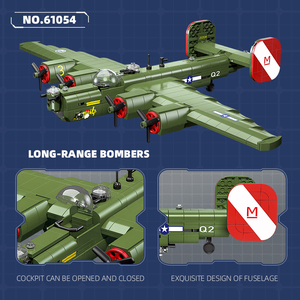 788 Uds 3D B-24 Liberator Air Force Bomber Fighter Jet modelo de juguete avión bloque de construcción Flying Fortress regalo para chico - Product Image 4