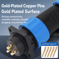 LD Solderless Aviation Plug and Socket IP68 Konektor Tahan Air 10A Tembaga Kelas Industri Otomotif Tahan Air