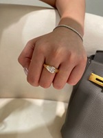 Bague en diamant de laboratoire taille poire de 2 carats certifiée IGI, or massif 14K 18K, bague de fiançailles de luxe unisexe