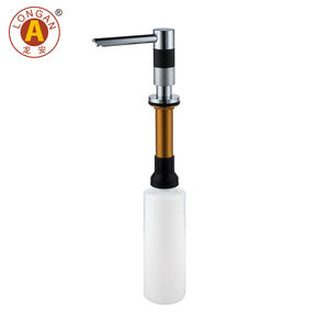 Distributeur de savon pour évier de cuisine personnalisé Distributeur de savon liquide manuel en laiton antique en métal pour évier de cuisine - Product Image 2