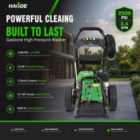Pulvérisateur haute pression professionnel à essence 7HP - Débit élevé 2,5 GPM jusqu'à 2600 PSI Nettoyage multi-usages