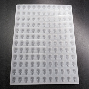 Molde de Silicona para Dulces con Fondo Plano y Diseño de Calavera, Resistente a Altas y Bajas Temperaturas, Fácil de Desmoldar para Dulces Blandos/Duros - Product Image 4
