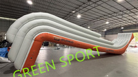 Équipement de jeu d'eau drôle commercial personnalisé toboggan de yacht gonflable toboggan flottant gonflable pour bateau aquatique