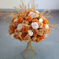 Boules de fleurs en soie pour centres de table de mariage, décoration élégante pour réceptions et événements