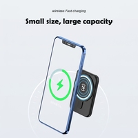 Chargeur sans fil magnétique ultra-fin de qualité supérieure 5000 mAh Type-C et Micro USB 10W à charge rapide, batterie externe portable