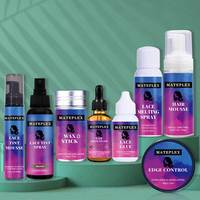 Kit d'installation de perruques et extensions capillaires à usage domestique, avec dissolvant de colle pour dentelle à tenue forte, spray de fusion de dentelle et contrôle des bords, pour perruques et dentelles personnalisées, marque privée