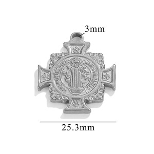 Llavero de Acero Inoxidable con Diseño de Cruz y Bandera, Venta al por Mayor - Product Image 6