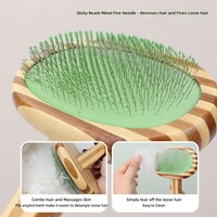 Kit de toilettage pour chiens et chats, brosse à picots en caoutchouc pour massage, coupe-ongles, peigne anti-puces, peigne à dents fines, facile à utiliser