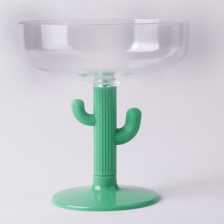 Посуда для напитков 10 унций, Коктейльные очки, уникальный пластиковый бокал в форме кактуса для Маргариты с стеблями