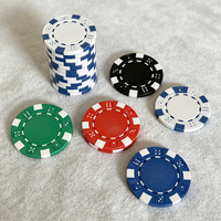 Jetons de poker en PS écologiques et durables en gros, personnalisables avec logos et couleurs, pour les divertissements de fête