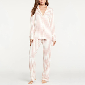 Popular Cotton Pajama Set Girls Stripe Pajamas Family Pajama Sets - Product Image 1