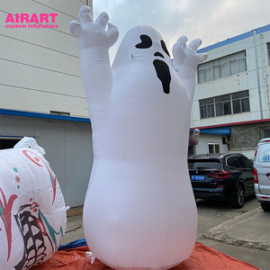Decoración Luminosa Inflable <span class=keywords><strong>de</strong></span> Fantasmas <span class=keywords><strong>de</strong></span> Halloween. Fantasma Inflable Regordete para Eventos <span class=keywords><strong>de</strong></span> Halloween - Product Image 6