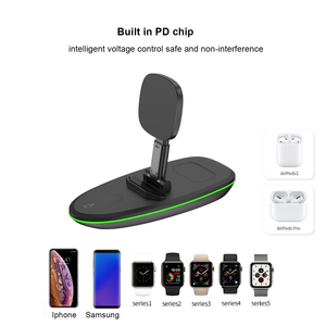 Station de charge sans fil 3 en 1 Sailboat, <span class=keywords><strong>chargeur</strong></span> rapide 15W, station décorative pour <span class=keywords><strong>iPhone</strong></span>, <span class=keywords><strong>Apple</strong></span> Watch, AirPods, table de chevet - Product Image 5