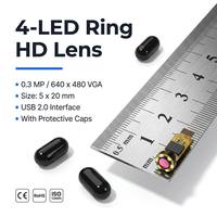 Kamera Endoskopi Sensor CMOS VGA 0,3MP FOV Sempit 20 Derajat MJPEG USB2.0 15-30fps Kabel 2M Windows/Android Inspeksi Presisi