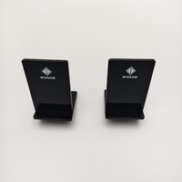 Support d'affichage pour lecteur MP3 en acrylique noir, support de bureau portable pour appareil électronique, pour comptoir de magasin