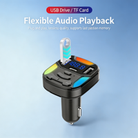 Transmetteur Bluetooth portable pour voiture D28 / Double ports USB de charge rapide / Charge PD / Appels mains libres / Lecture de cartes TF/clés USB