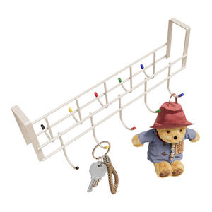 Crochets muraux double face colorés, pour porte, armoire, porte-clés, porte-serviettes, organisateur de rangement domestique, forme rectangulaire - Product Image 2