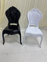 Chaise de salle à manger moderne en plastique pour mariage, blanche, usage commercial en intérieur, pour salon et fournitures de mariage