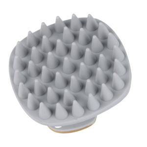 Cepillo de pelo de silicona con logotipo personalizado, cepillos de baño con forma de carcasa, esponjas, depuradores para limpieza del cuero cabelludo, masaje corporal - Product Image 3