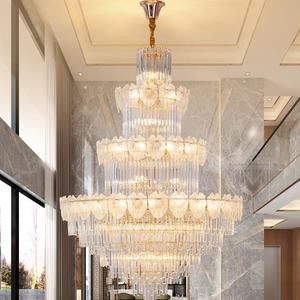 现代豪华室内客厅吊灯可调高度复式别墅楼梯和购物中心天花板照明 - Product Image 1