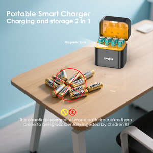 Gmcell siêu di động thông minh sạc thiết lập có thể sạc lại cọc AA1.5V <span class=keywords><strong>Lithium</strong></span> AA AAA pin - Product Image 4