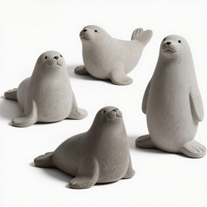 รูปแกะสลักซีเมนต์สำหรับตกแต่งในร่มและกลางแจ้งรูปปั้นสัตว์เลี้ยงลูกด้วยนมในทะเลปรับแต่งได้อย่างเต็มที่ - Product Image 1
