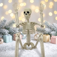 Nouveau squelette humain articulé 2026 pour Halloween, peut tenir debout