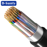 Cable Telefónico de 2, 10 y 20 Pares, Cable de Línea Telefónica de 0.5mm, Código de Color de Telecomunicaciones, 50 Pares, Cable Telefónico Subterráneo HYA