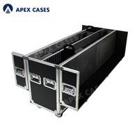 APEX CASES - Estuche de Aluminio Personalizado de Alta Resistencia para Monitor de Pantalla Plana LED LCD Plasma TV, Estuche de Transporte Ajustable Doble de 70-85 Pulgadas