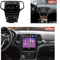 CARUPEZ Radio de Coche Android de 12.1 Pulgadas con GPS, Navegación, Cámara de Reversa y Android Auto para Jeep Grand Cherokee 2014-2022, Mantiene los Botones Originales