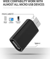 Adaptador AMPLEC USB C Micro USB a tipo C hembra a conector de conversión Micro USB macho
