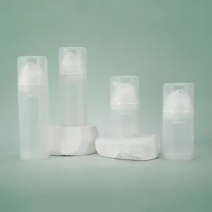 Envases cosméticos crema BB con tapa botella de gel para mascotas botella limpiadora botella para el cuidado de la piel Etiqueta Privada