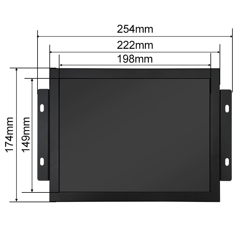9.7" 9" 10" IPS Screen Mini Industrial Lcd Display Open Frame Embedded Metal case HMI Monitor