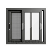 Ventanas Corredizas de Vidrio de Estilo Moderno con Marco de Aleación de Aluminio, Resistentes a Huracanes, con Rotura Térmica, Suministro Directo de Fábrica para Apartamentos Exteriores