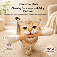 Jouet pour chat en feutre de laine, grande brosse interactive en coton, pour le soulagement du stress, le nettoyage des dents, le nettoyage des dents par le grincement, l'enrichissement olfactif pour animaux de compagnie
