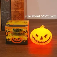 Kürbislaterne mit Kerzenlicht, Halloween-Totenkopf-Geistergesicht-Lampe, Hergestellt in China, Kindergeschenk, Schlafzimmer-Garten-Party-Dekorationsbeleuchtung